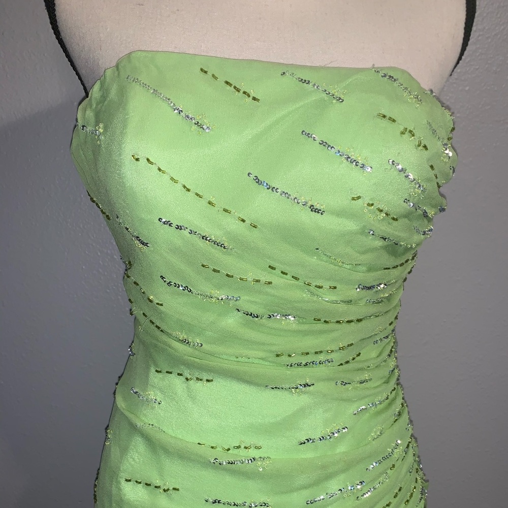 Lime green prom dress